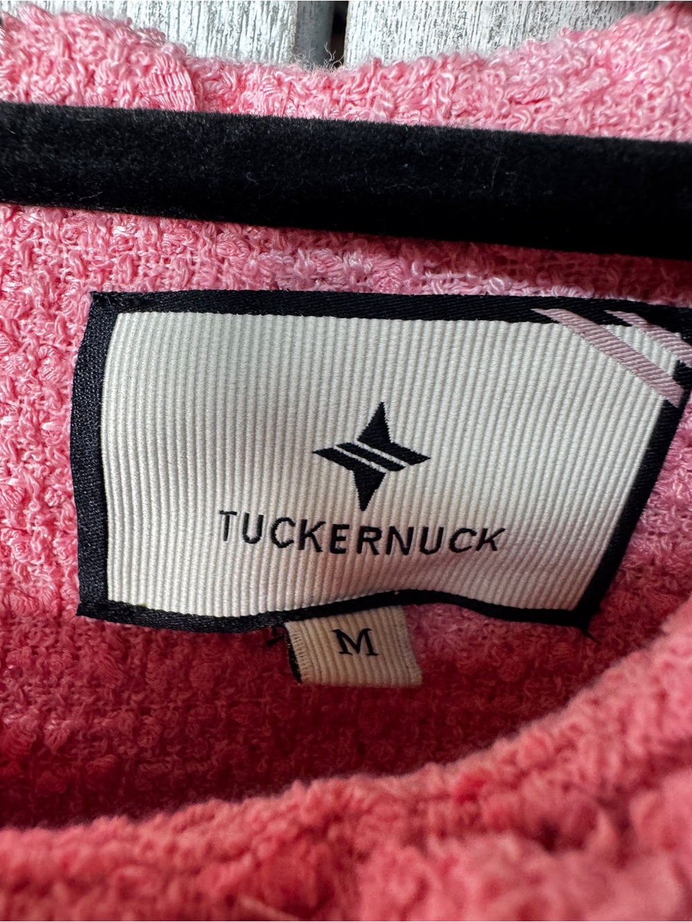 Tuckernuck Blossom Pink Tweed Jackie Dress Size M Gold Buttons - Picture 7 of 14